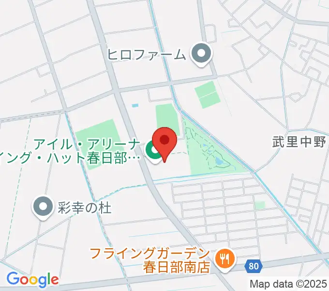 アイル･アリーナ ウイング・ハット春日部の地図