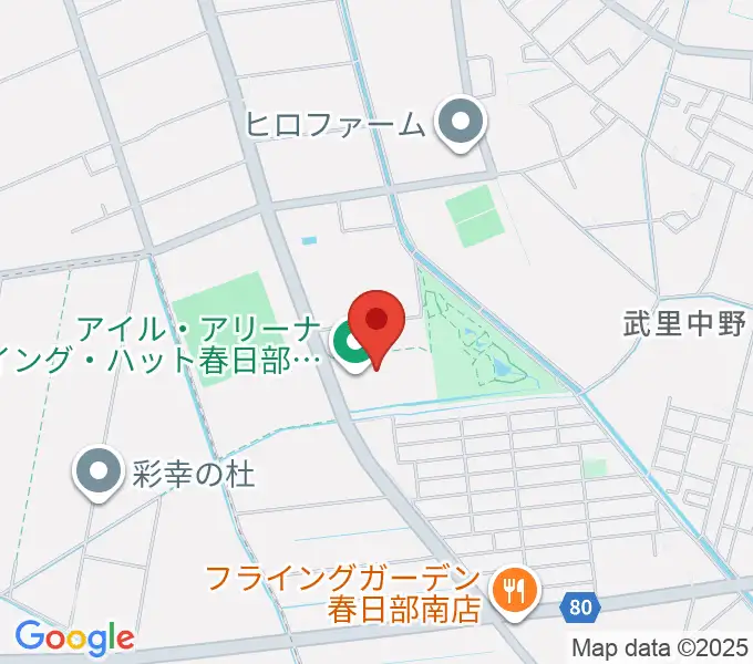 アイル･アリーナ ウイング・ハット春日部の地図