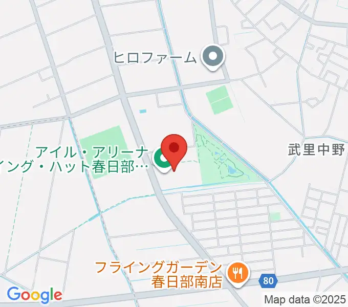アイル・アリーナ ウイング・ハット春日部の地図