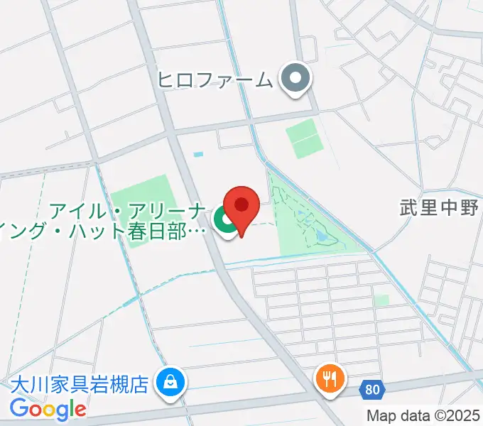 アイル･アリーナ ウイング・ハット春日部の地図