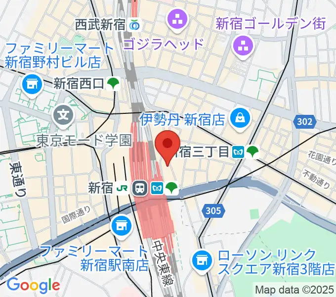 新宿シネマカリテの地図