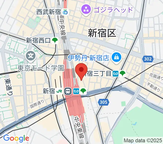 新宿シネマカリテの地図