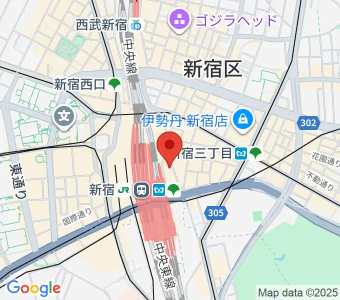 新宿シネマカリテの地図