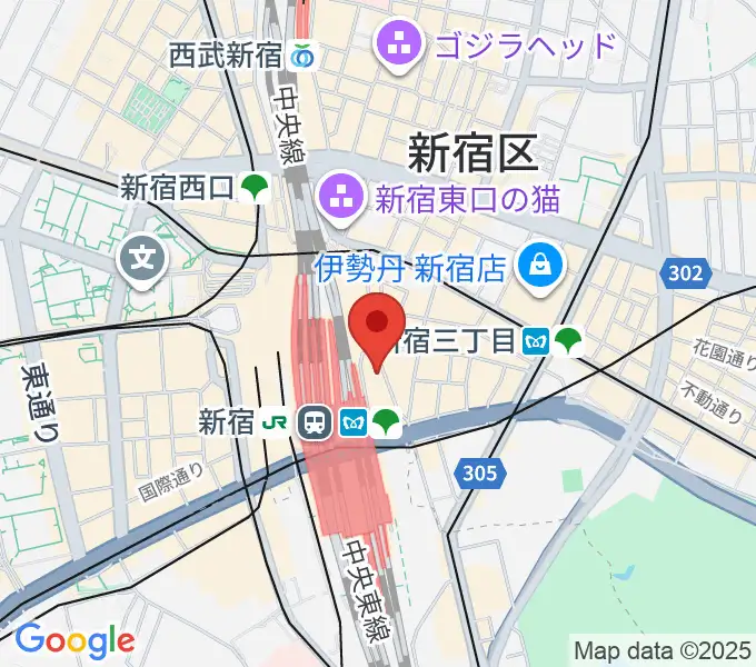 新宿シネマカリテの地図