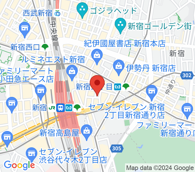 ユニオンレコード新宿の場所