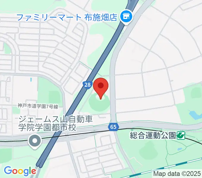 G7スタジアム神戸の地図