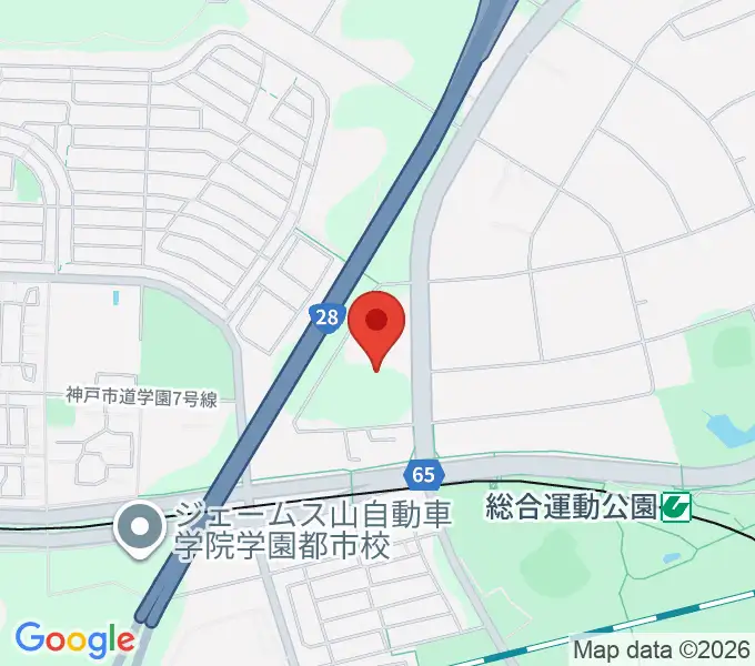G7スタジアム神戸の地図