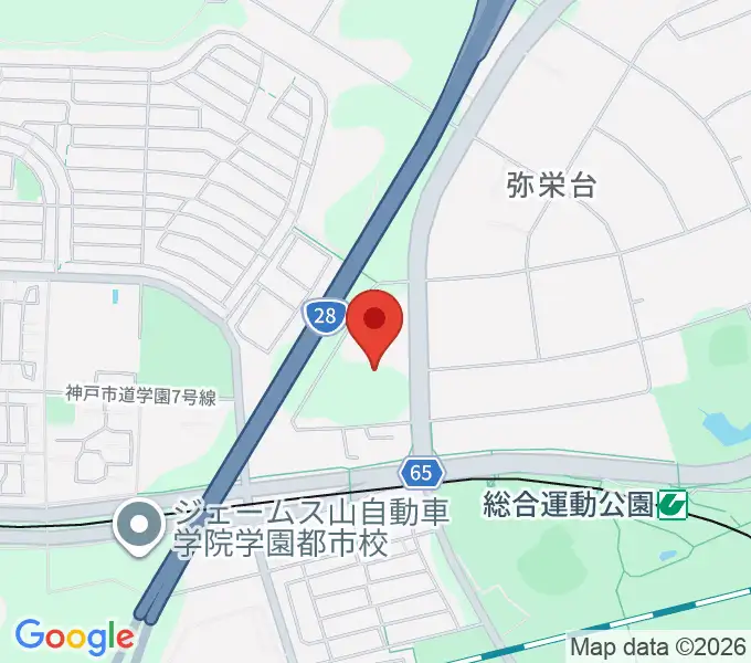 G7スタジアム神戸の地図