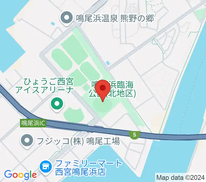 鳴尾浜臨海野球場の地図