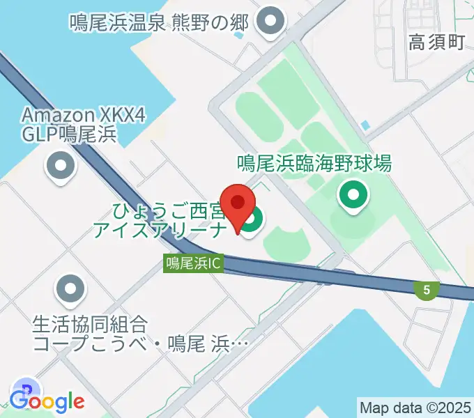 ひょうご西宮アイスアリーナの地図