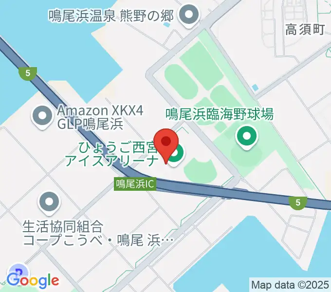 ひょうご西宮アイスアリーナの地図