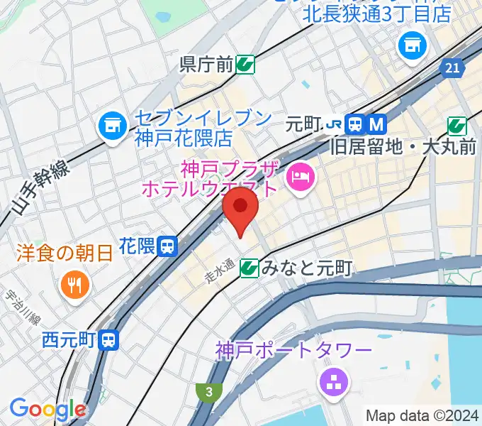 元町映画館の地図