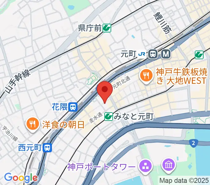 元町映画館の地図