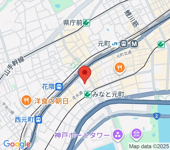 元町映画館の地図