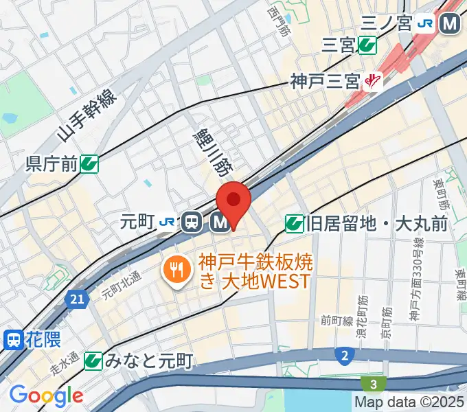 汎芽舎の地図
