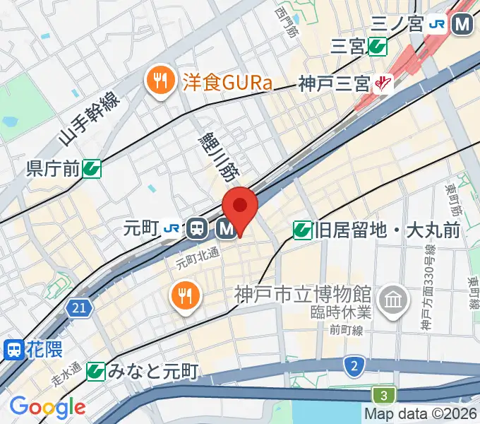 汎芽舎の地図