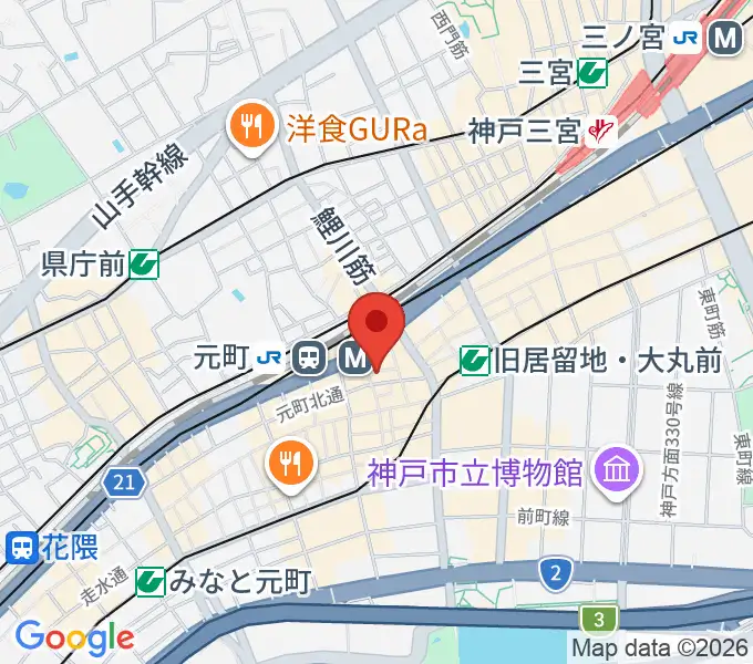 汎芽舎の地図