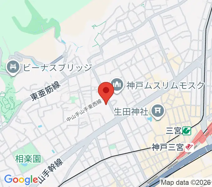 北野工房のまちの地図