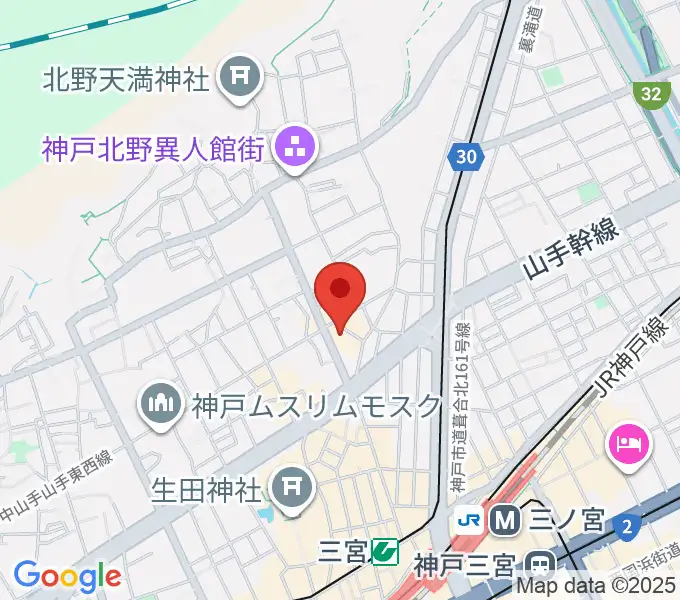 神戸三宮Acquaの地図