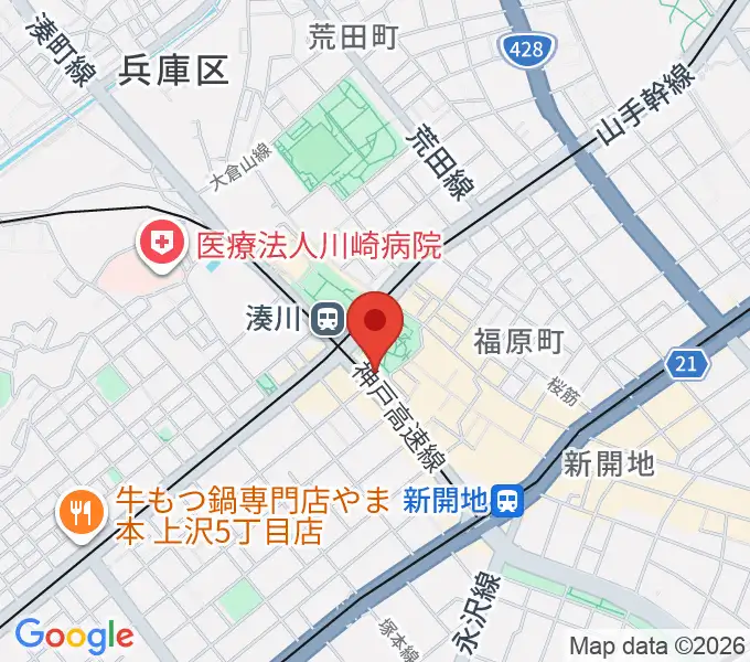 新開地MILKY SOUNDの地図