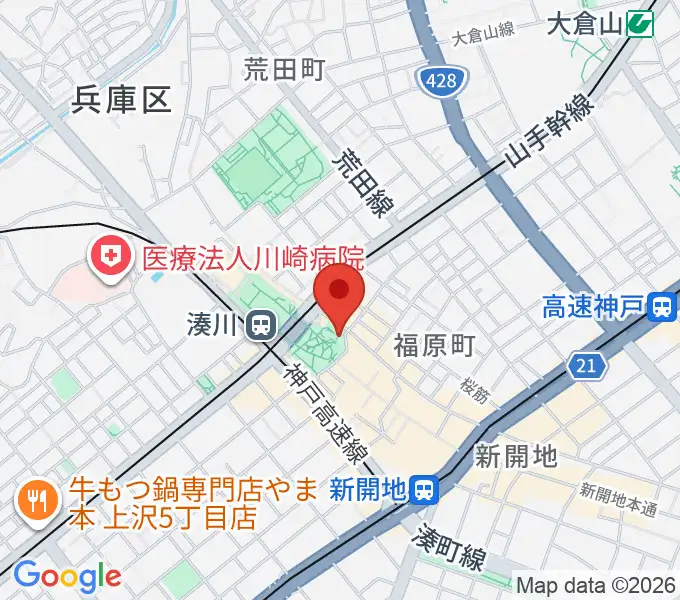 パルシネマしんこうえんの地図