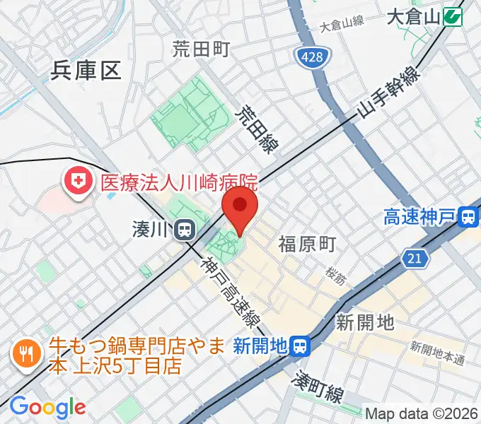 パルシネマしんこうえんの地図