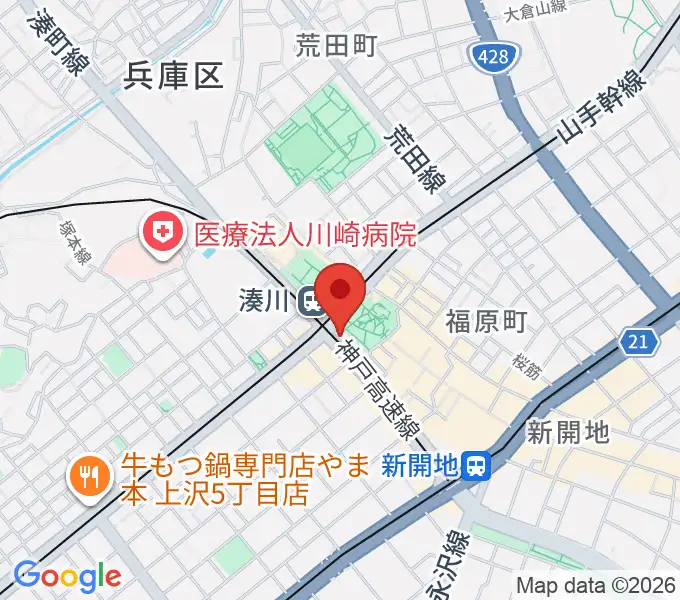 一番星食堂の地図