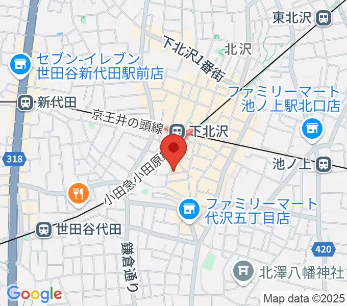下北沢HALFの地図