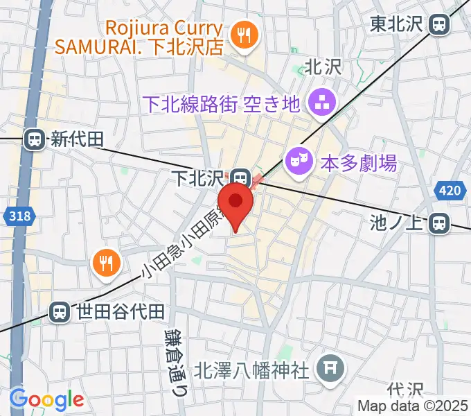 下北沢HALFの地図