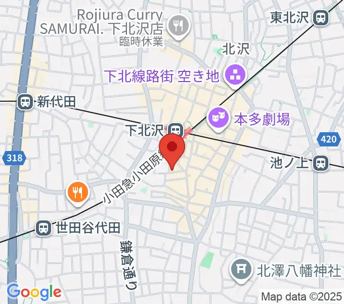 下北沢HALFの地図