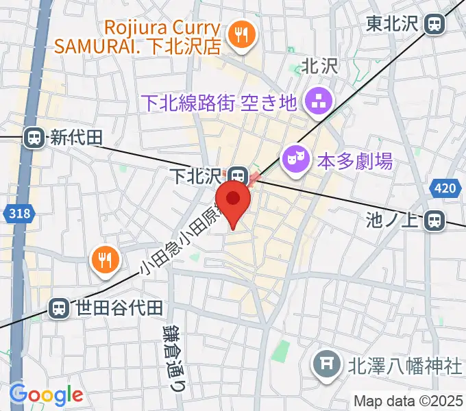 下北沢HALFの地図
