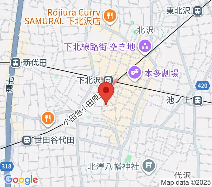 下北沢HALFの地図