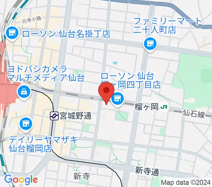 仙台音屋スタジオ＋の地図