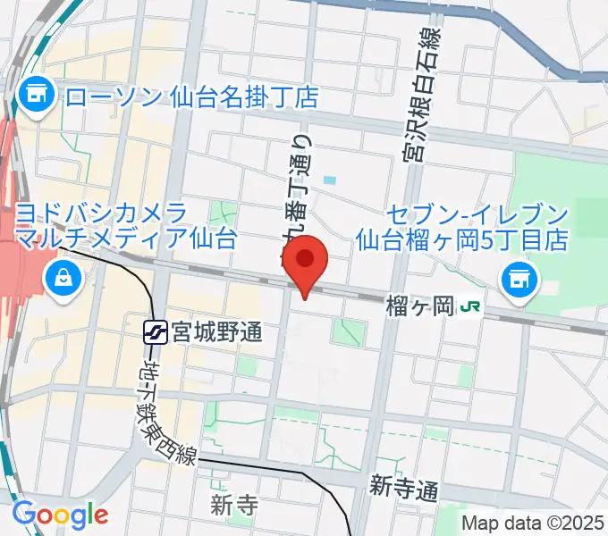 仙台音屋スタジオ＋の地図