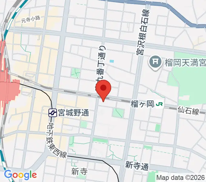 仙台音屋スタジオ＋の地図