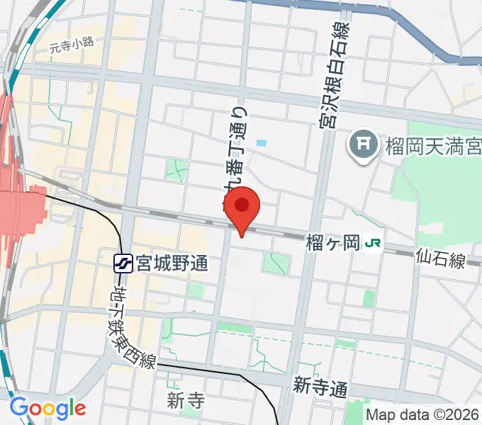 仙台音屋スタジオ＋の地図