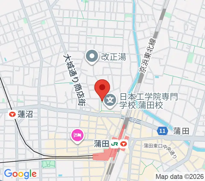 日本工学院アリーナの地図