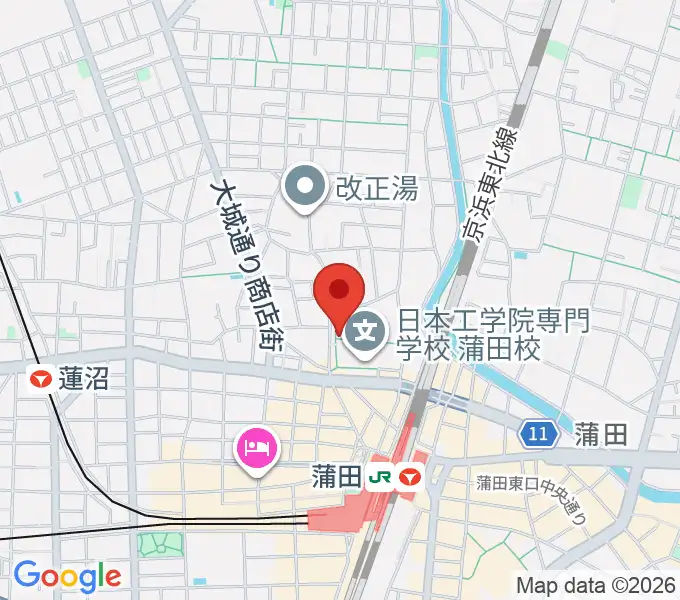 日本工学院アリーナの地図