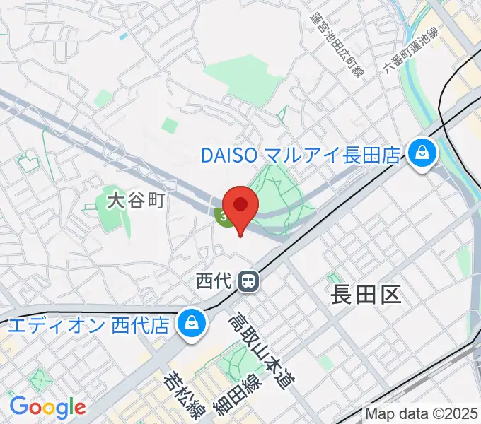 神戸常盤アリーナの地図