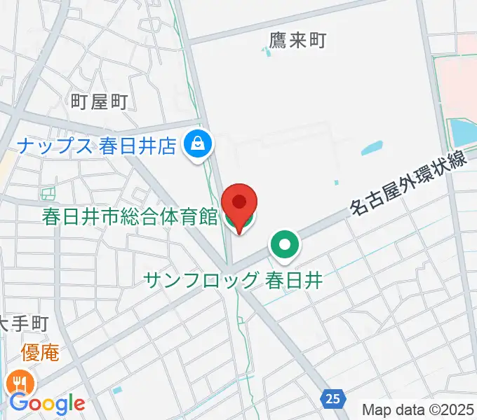 春日井市総合体育館の地図