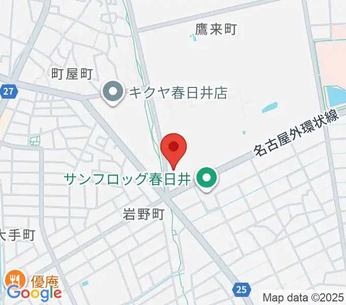 春日井市総合体育館の地図