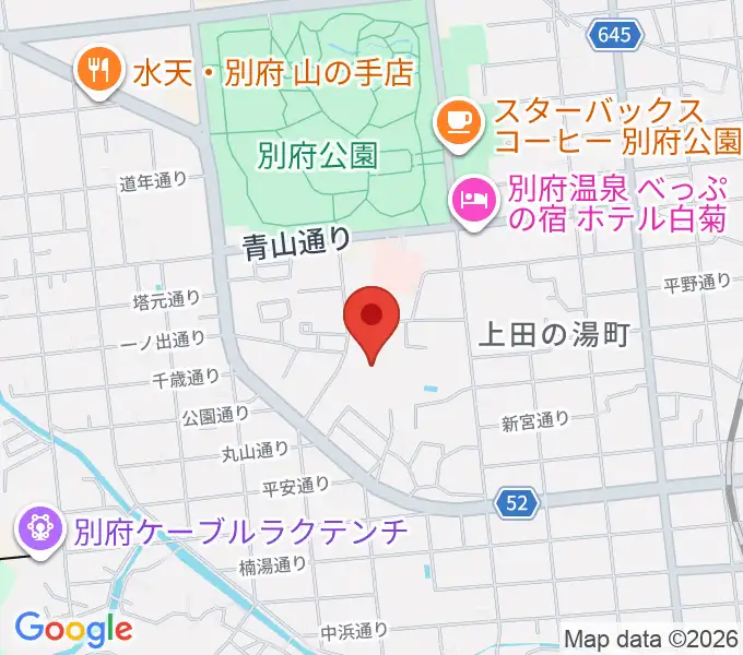 べっぷアリーナの地図