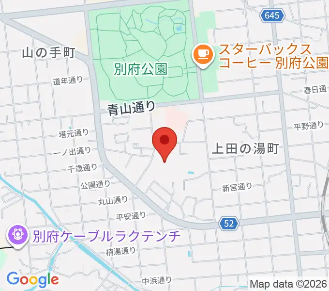 べっぷアリーナの地図