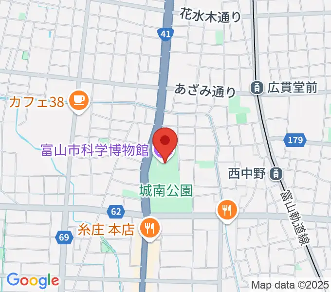 富山市科学博物館の地図