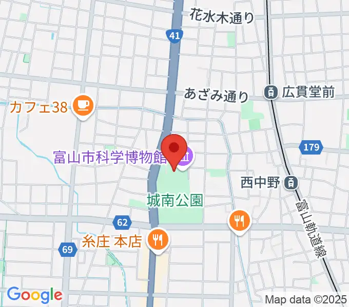 富山市科学博物館の地図