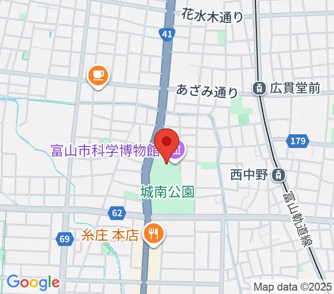 富山市科学博物館の地図