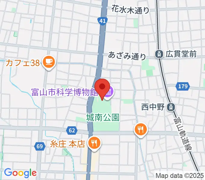 富山市科学博物館の地図