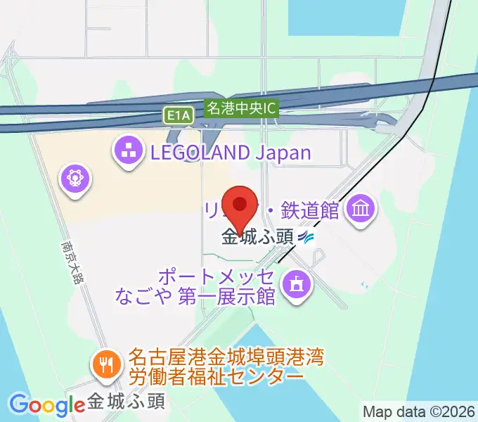 名古屋金城ふ頭アリーナの地図