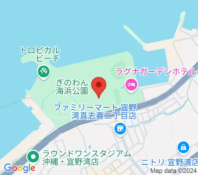 宜野湾市立体育館の地図