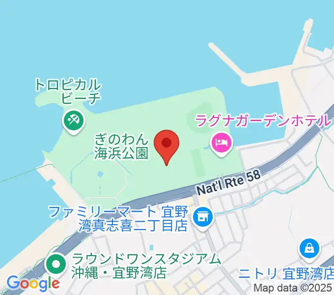 宜野湾市立体育館の地図